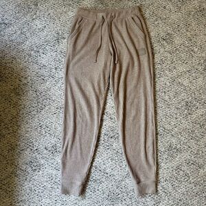 ALO Yoga Women’s Muse Sweatpant Ribbed Gravel Heather Size Small